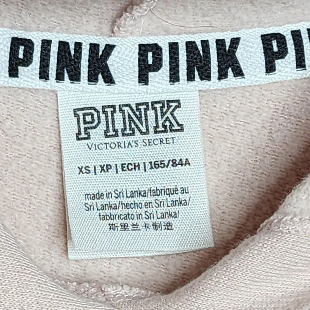 Pink by VS Hooded Pullover Sweater size XS Light‎ Pink